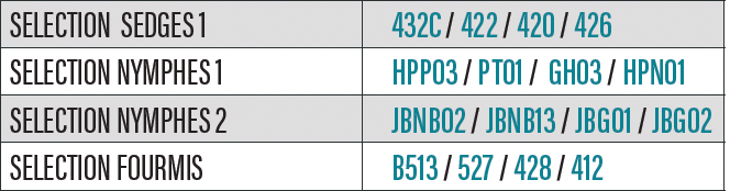Sélection 4 mouches Mouches Devaux Sélection 4 mouches